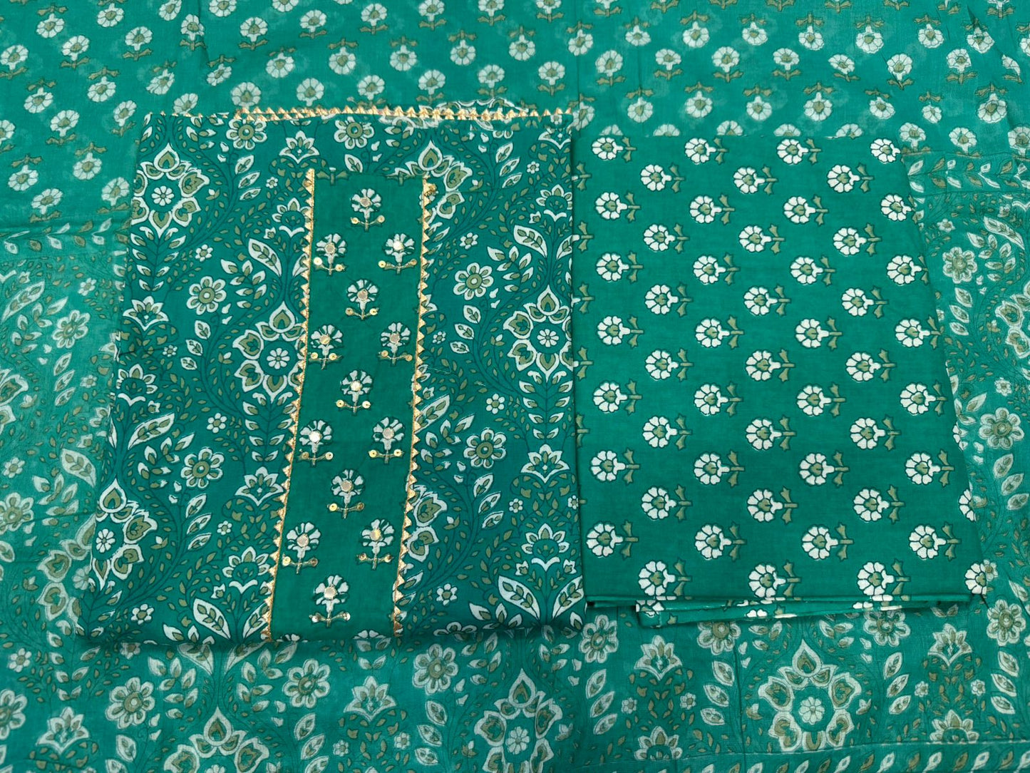 Cotton Embroidery Suit with Cotton Dupatta