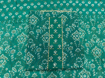 Cotton Embroidery Suit with Cotton Dupatta