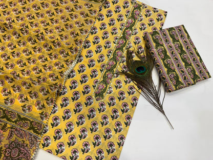 Cotton Embroidery Suit with Cotton Dupatta