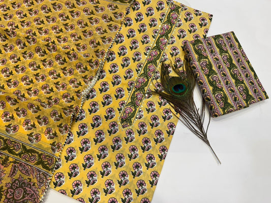 Cotton Embroidery Suit with Cotton Dupatta
