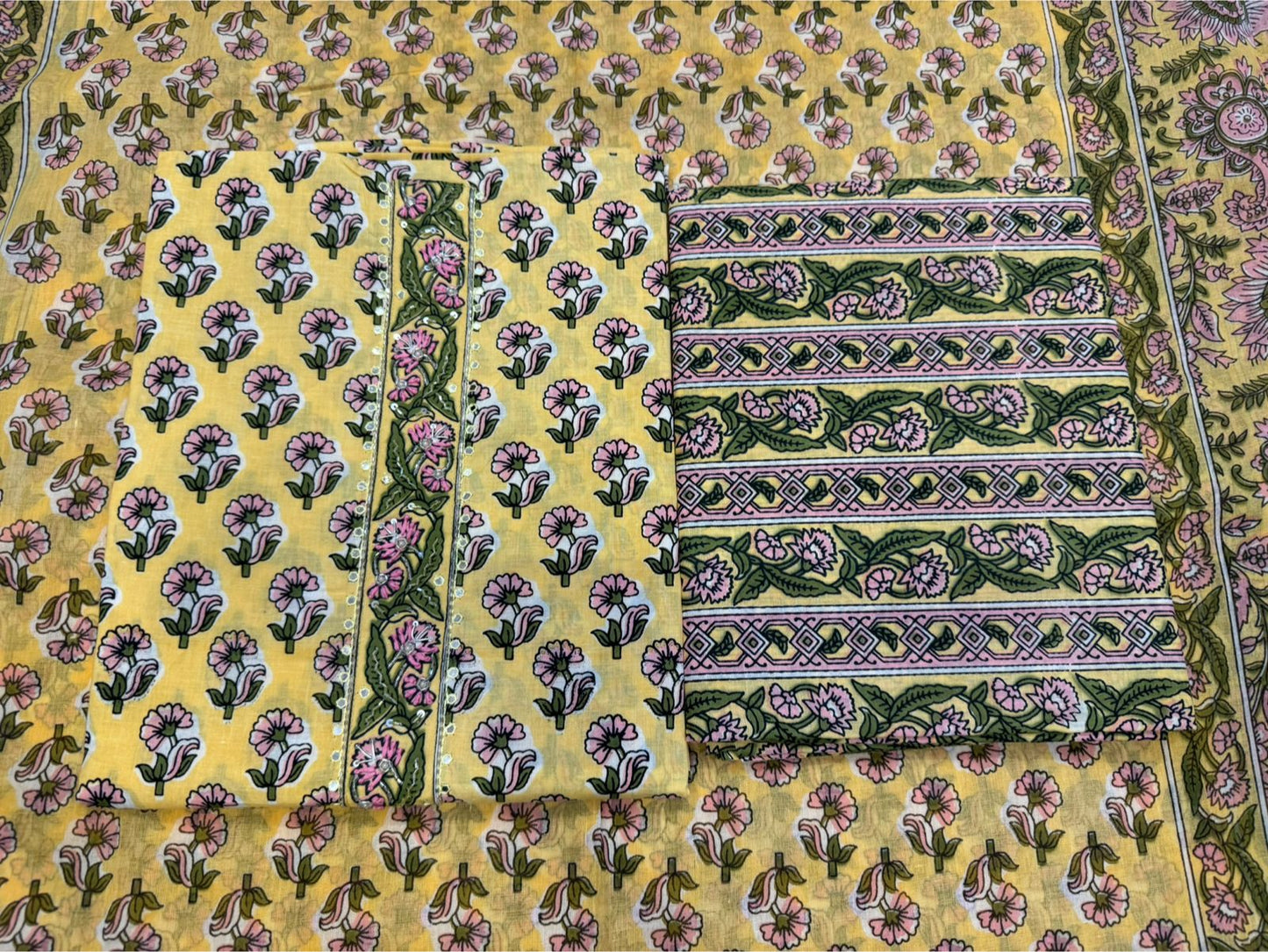 Cotton Embroidery Suit with Cotton Dupatta