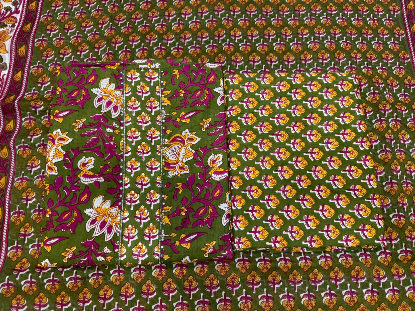 Cotton Embroidery Suit with Cotton Dupatta