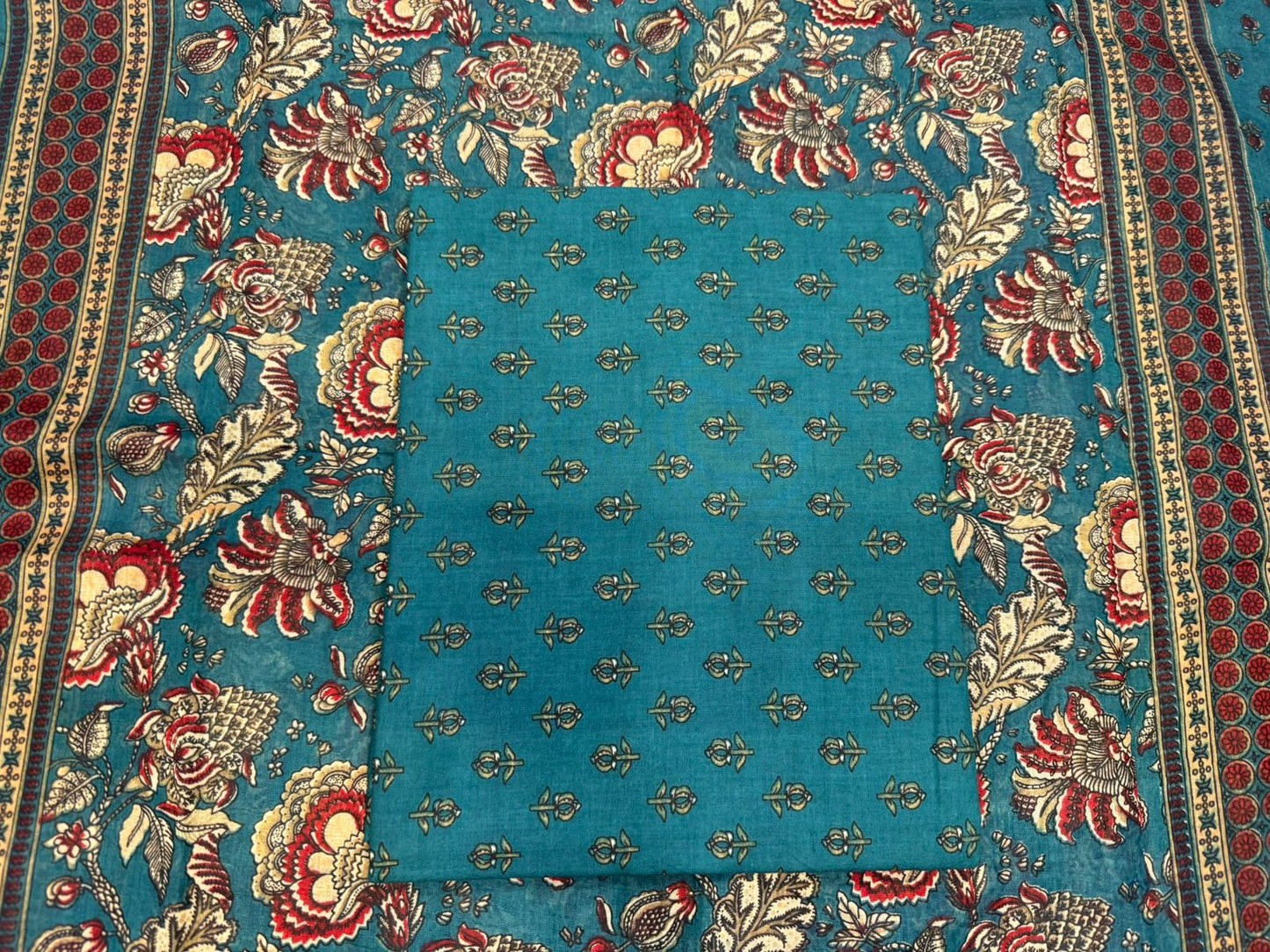 Cotton Embroidery Suit with Cotton Dupatta