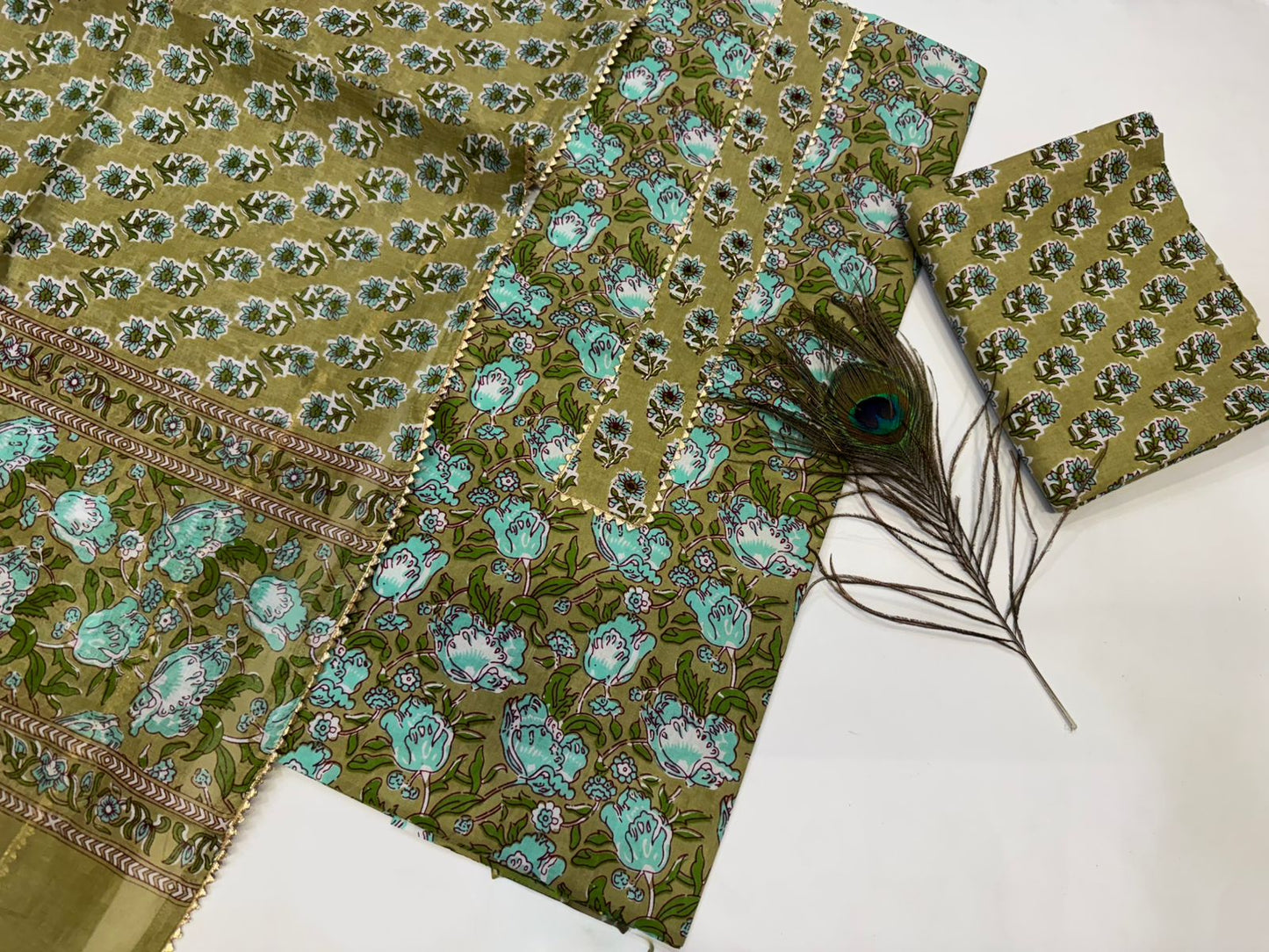 Cotton Embroidery Suit with Cotton Dupatta