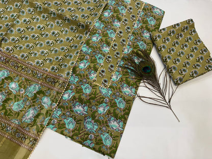 Cotton Embroidery Suit with Cotton Dupatta