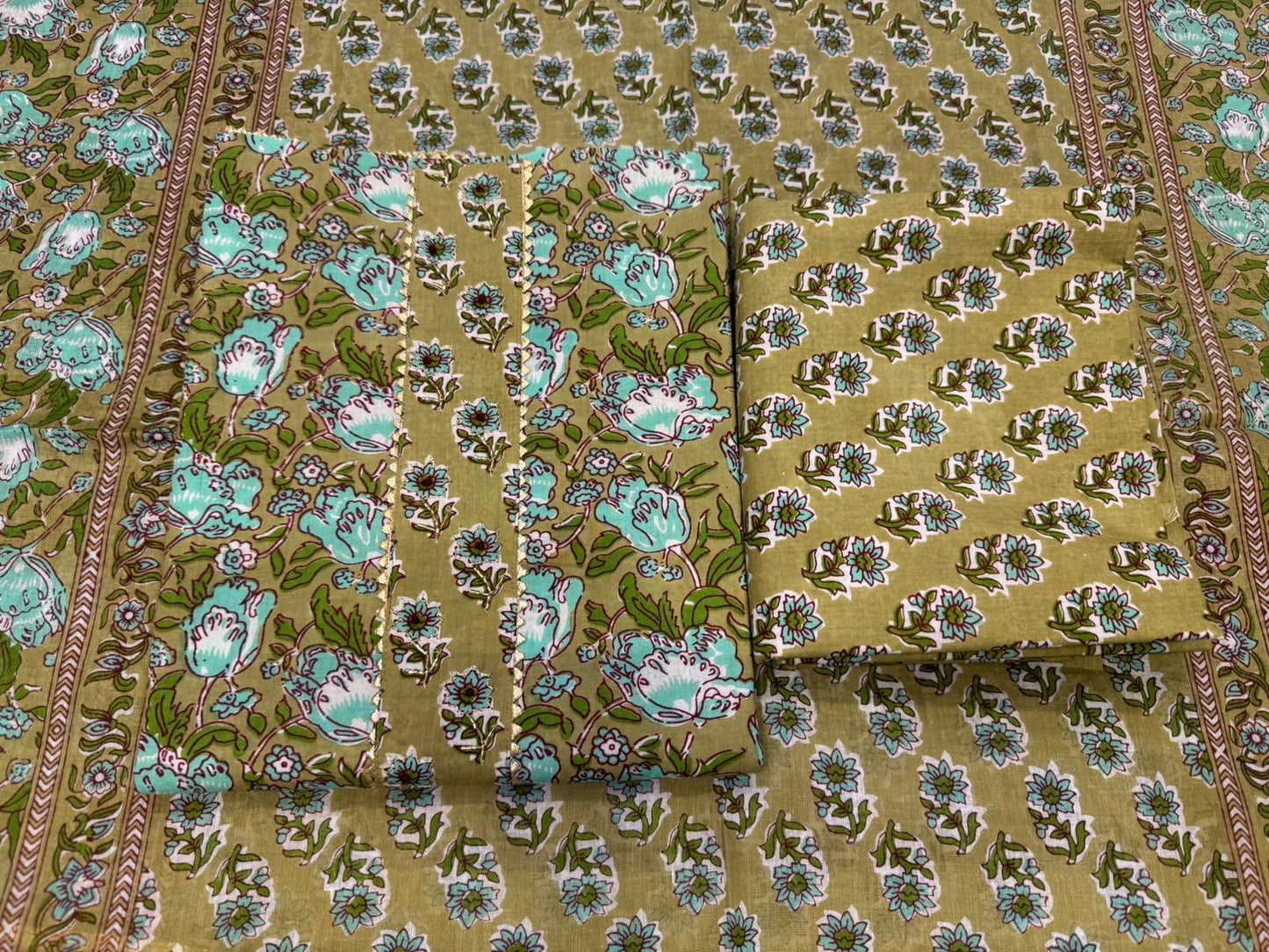 Cotton Embroidery Suit with Cotton Dupatta