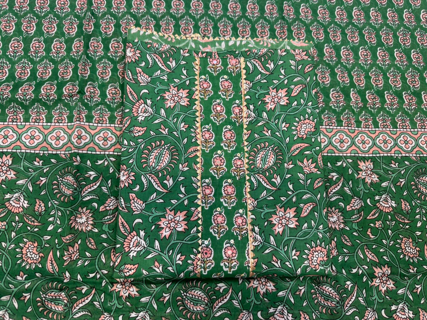 Cotton Embroidery Suit with Cotton Dupatta