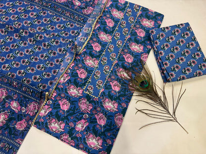 Cotton Embroidery Suit with Cotton Dupatta