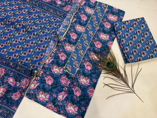 Cotton Embroidery Suit with Cotton Dupatta