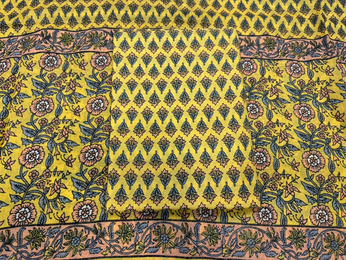 Cotton Embroidery Suit with Cotton Dupatta