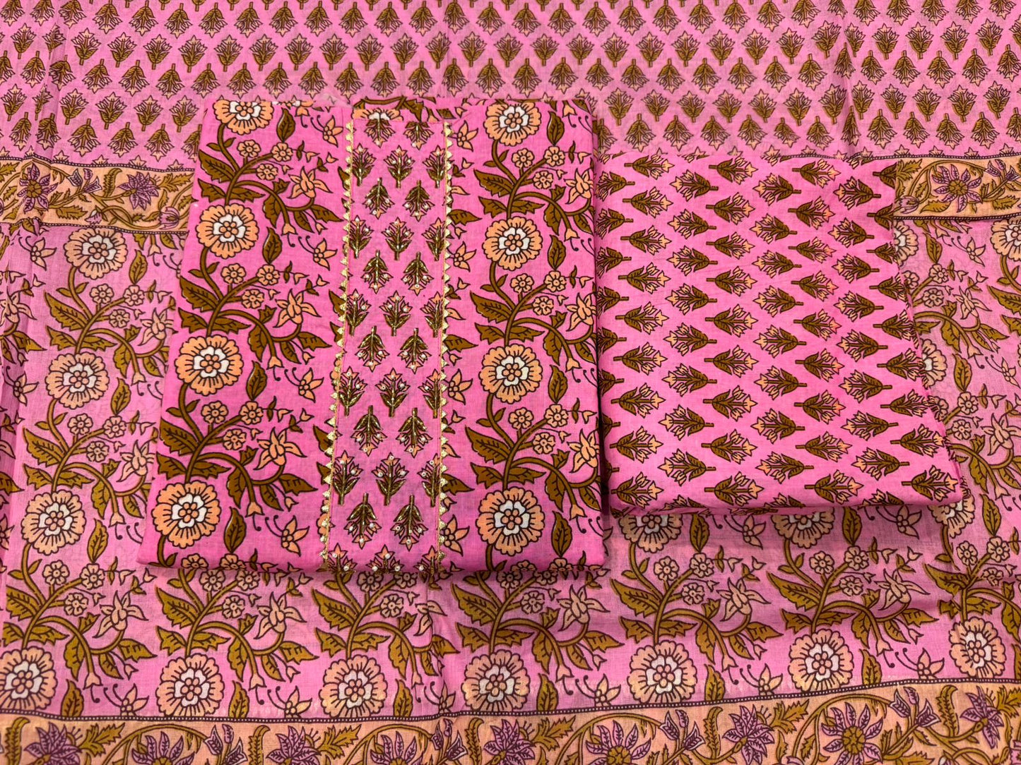 Cotton Embroidery Suit with Cotton Dupatta