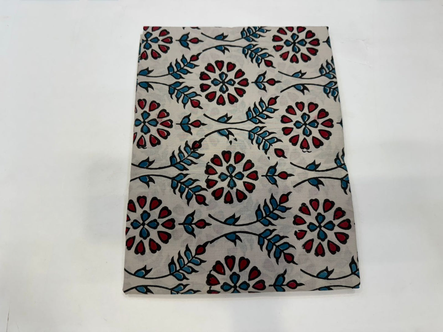 Cotton Self Embroidery Suit with Cotton Dupatta