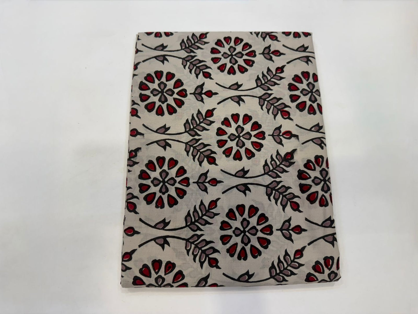 Cotton Self Embroidery Suit with Cotton Dupatta