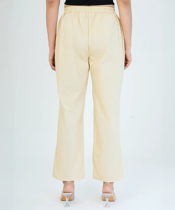 Beige Wide Leg Pant