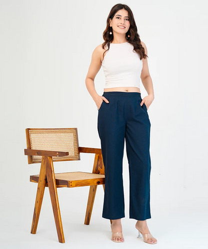 Blue Wide Leg Pant