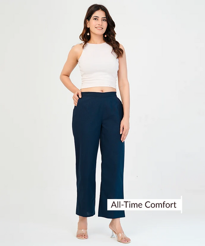 Blue Wide Leg Pant