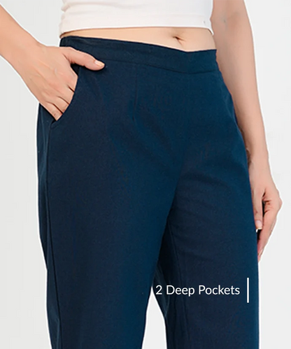 Blue Wide Leg Pant