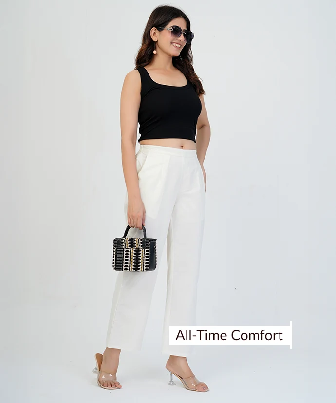 White Wide Leg Pant