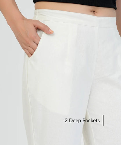 White Wide Leg Pant