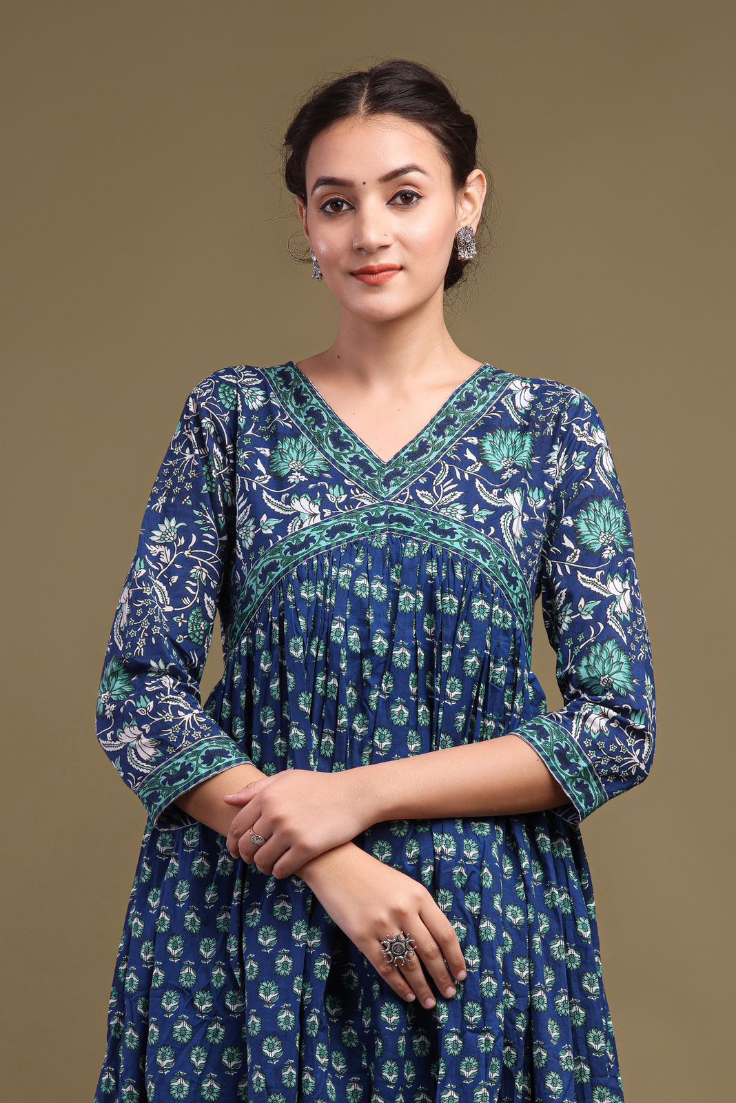cotton printed kurti pant set
