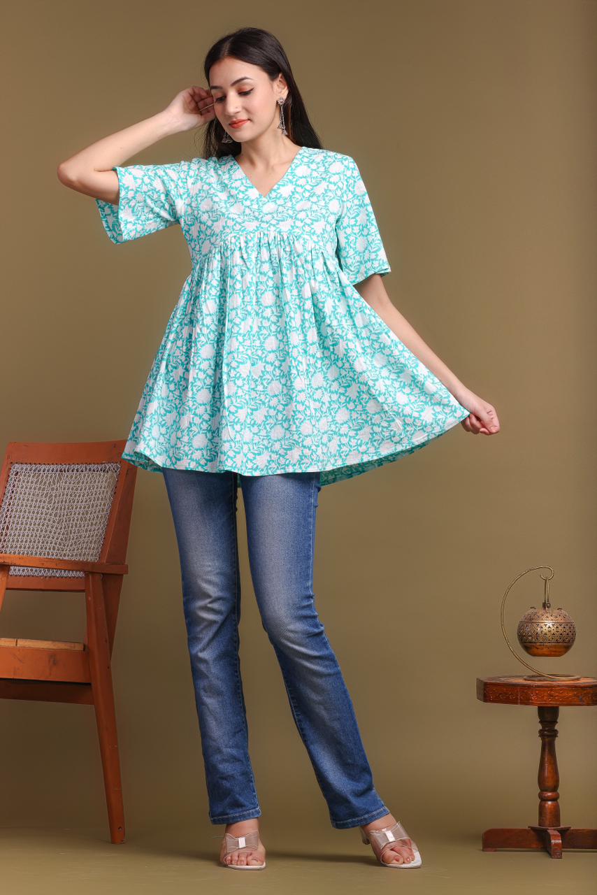 cotton printed top / dress