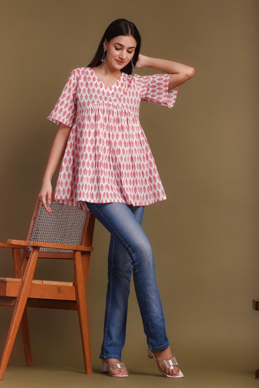 cotton printed top / dress