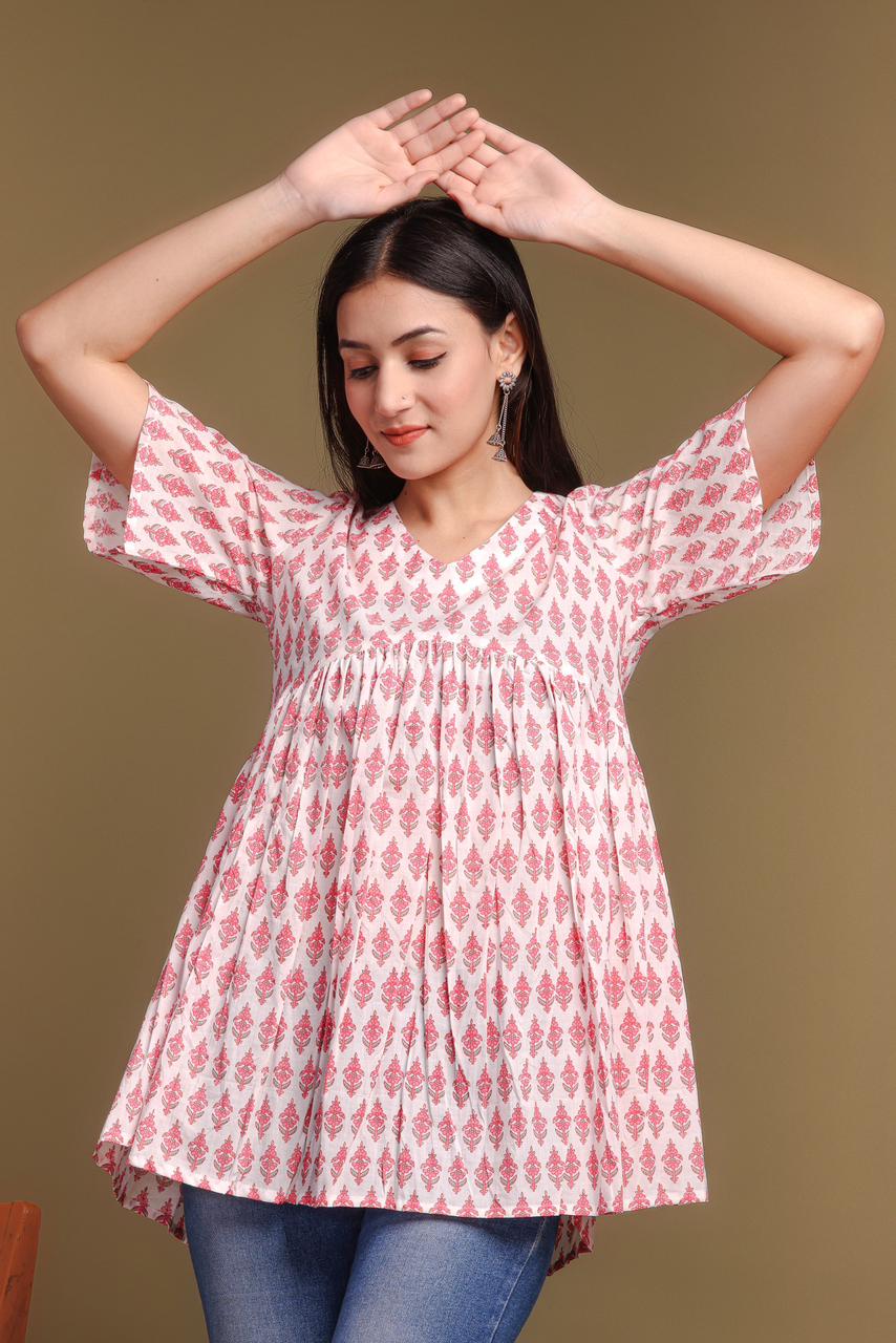cotton printed top / dress