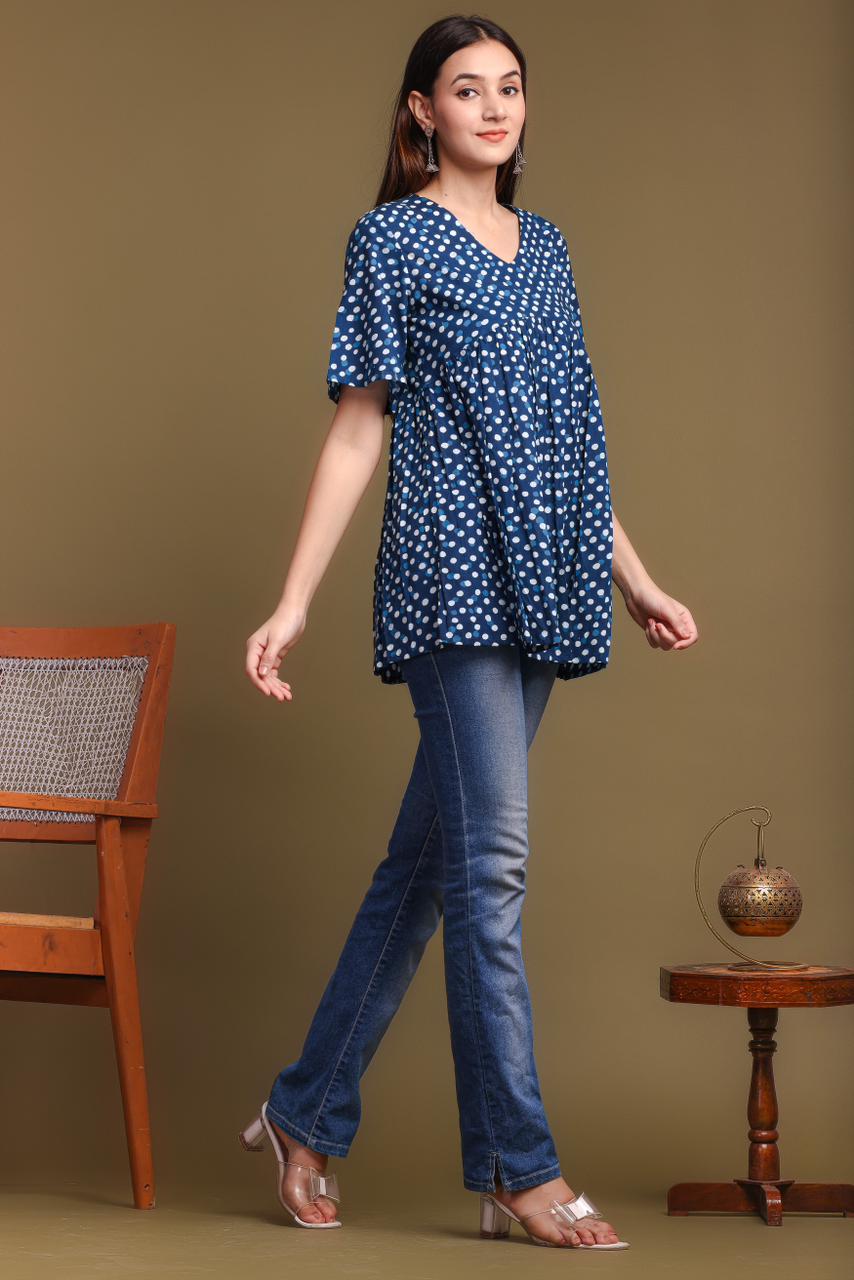 cotton printed top / dress