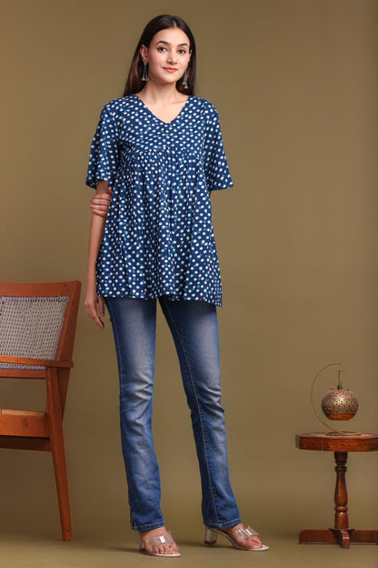 cotton printed top / dress