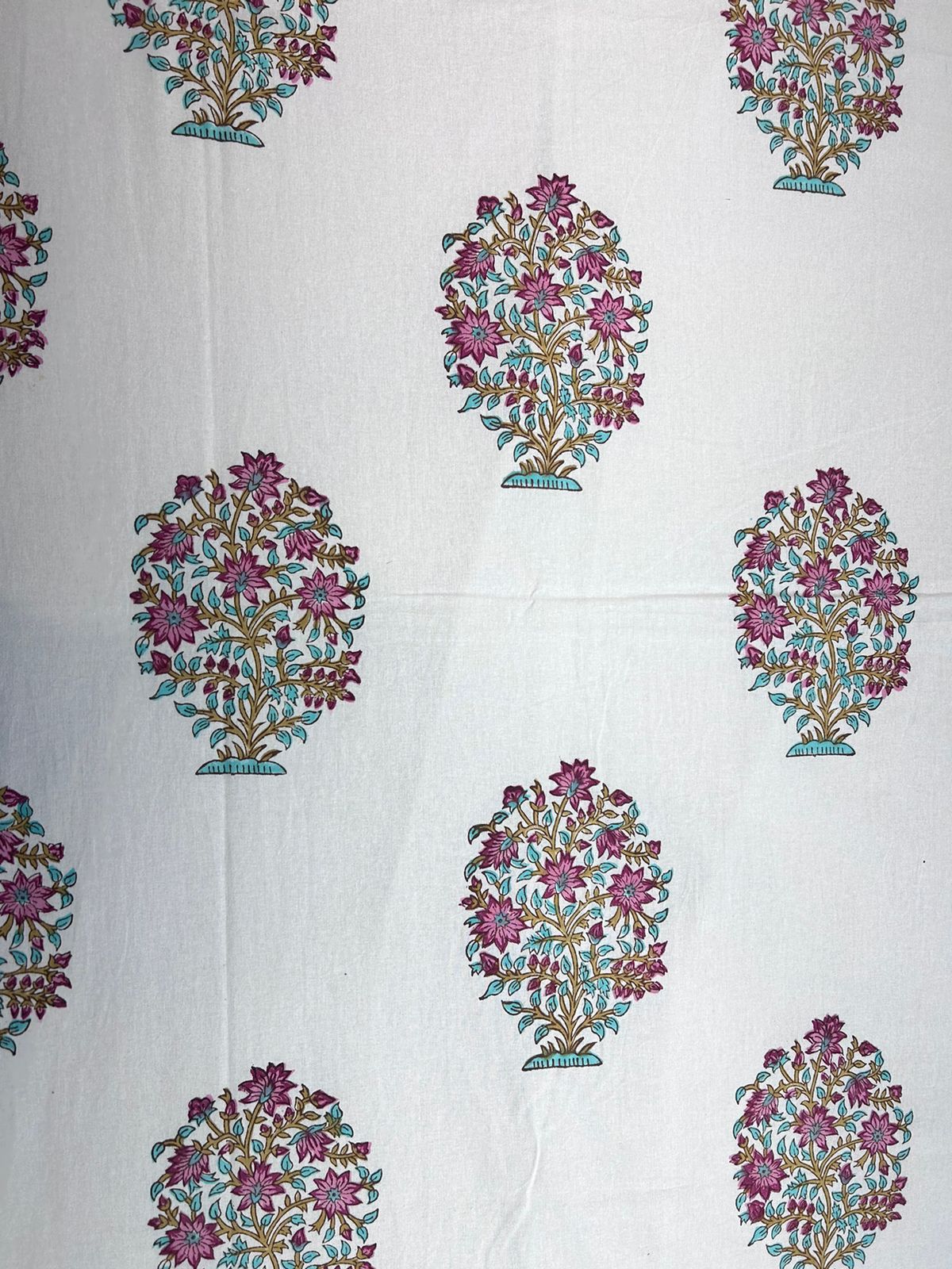 hand block printed bedsheet