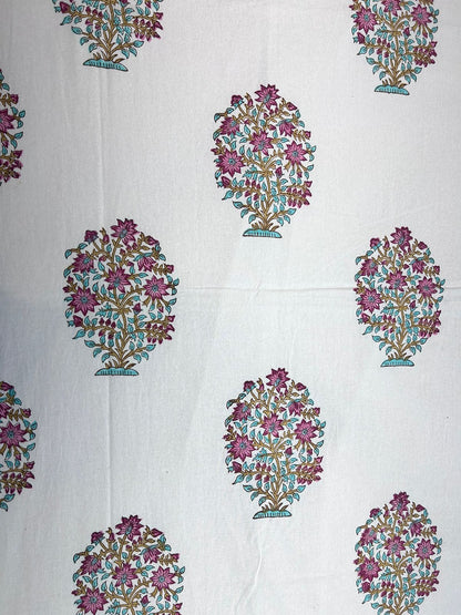 hand block printed bedsheet