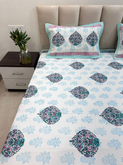 hand block printed bedsheet