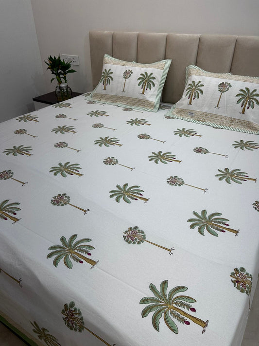 hand block printed bedsheet