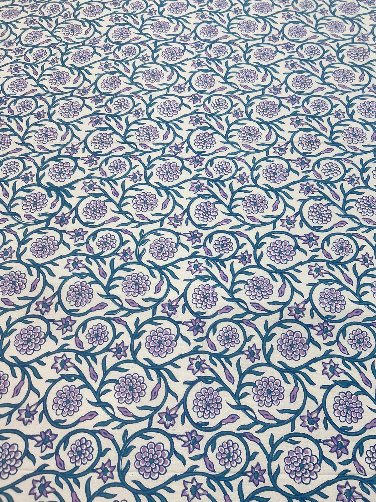 hand block printed bedsheet