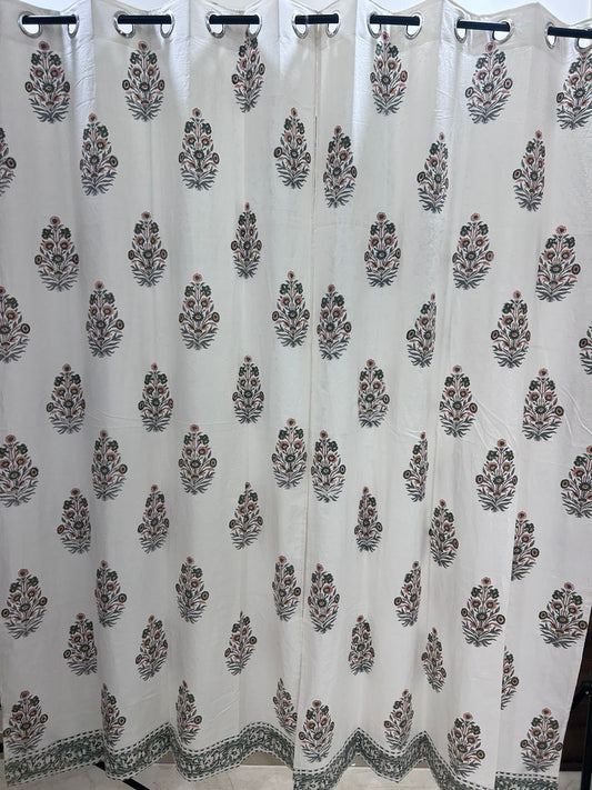 Cotton Curtains 9ft Set(2pcs)