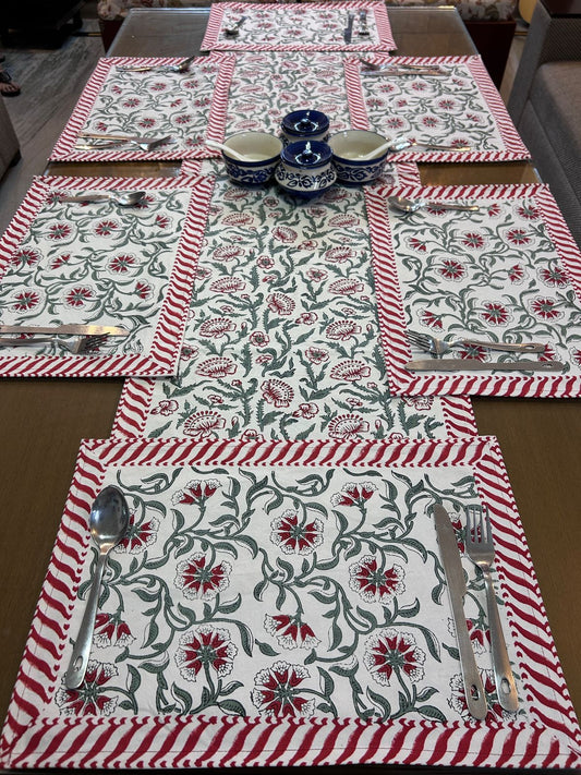 Dining Mats Set with Table Runner
