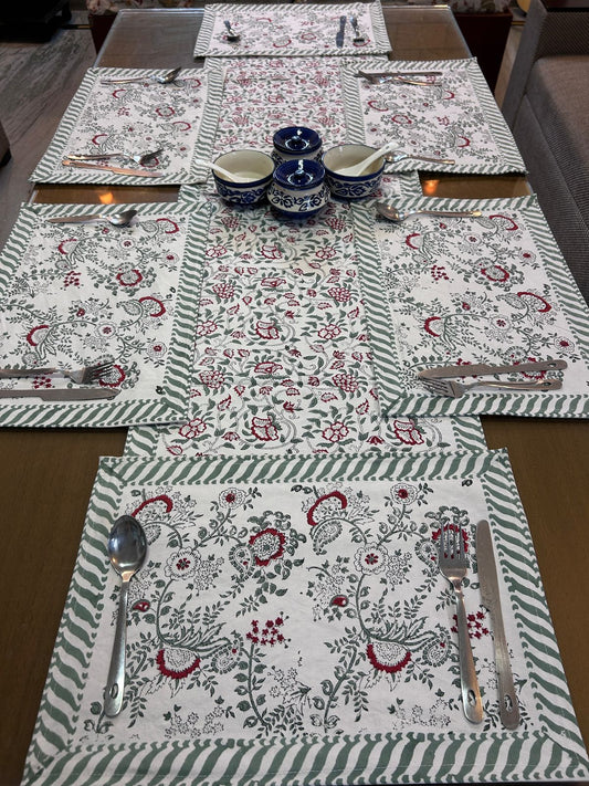 Dining Mats Set with Table Runner
