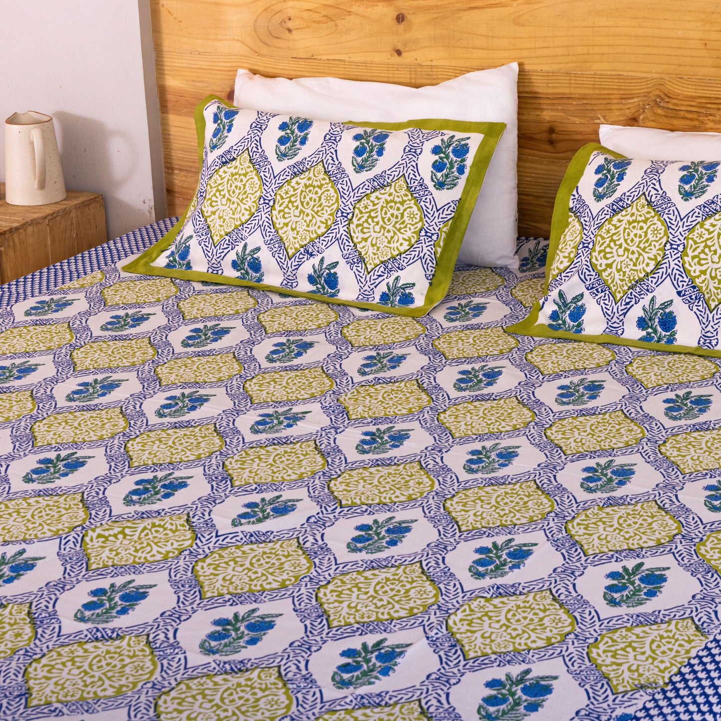 hand block printed bedsheet