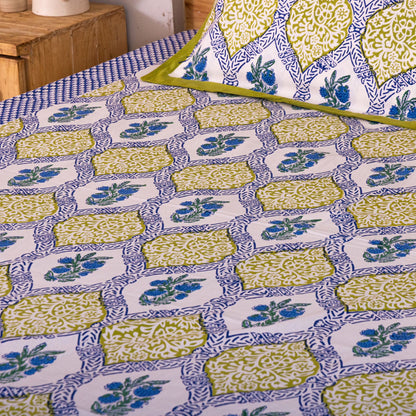 hand block printed bedsheet