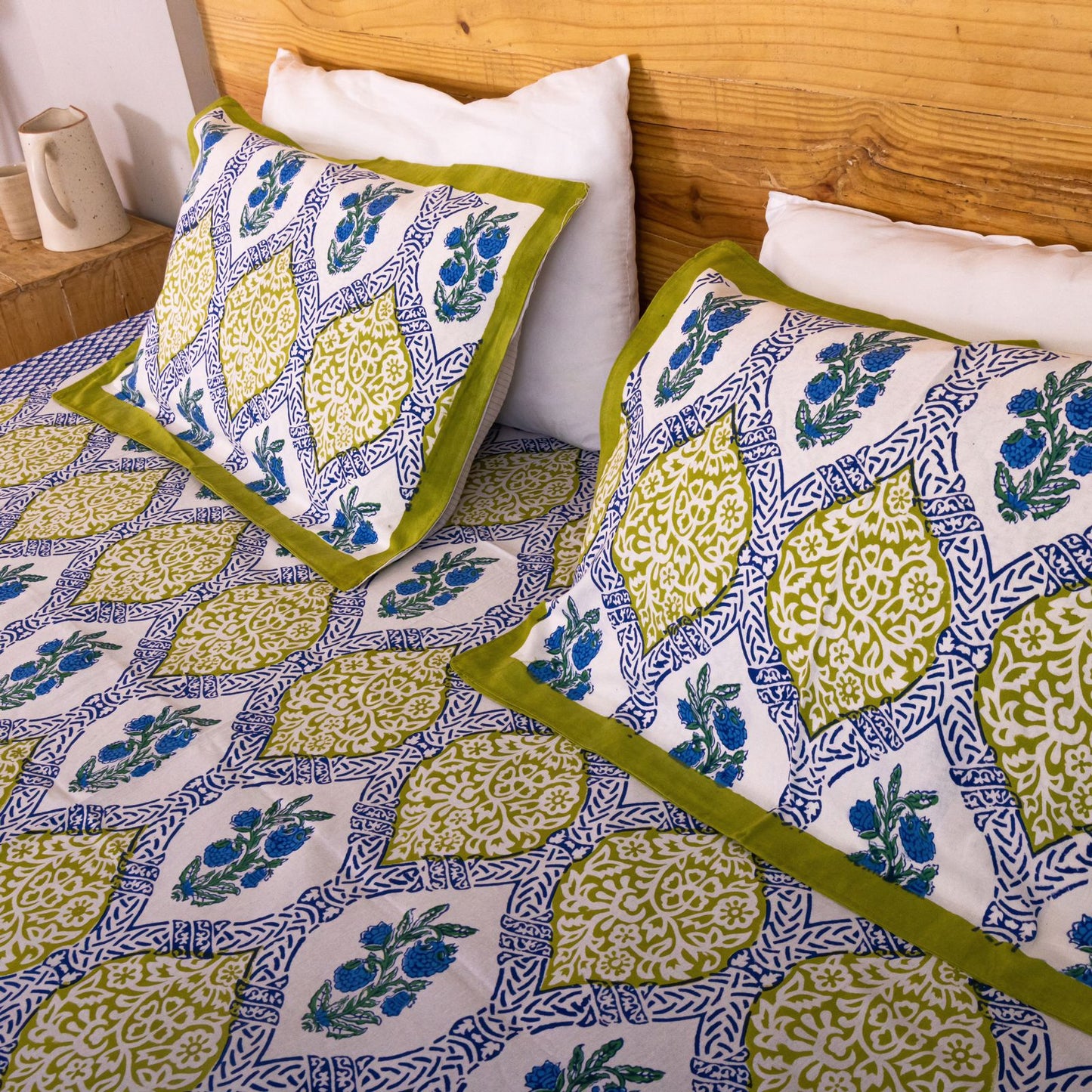 hand block printed bedsheet