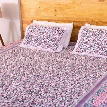 hand block printed bedsheet