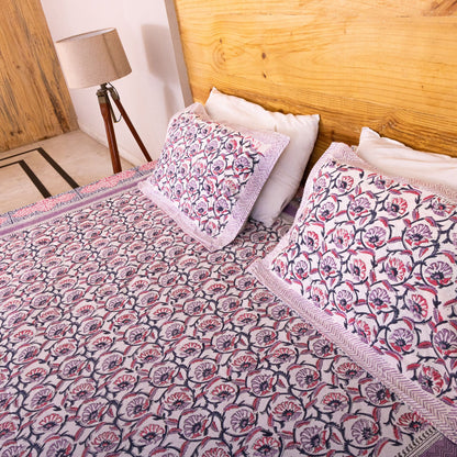 hand block printed bedsheet