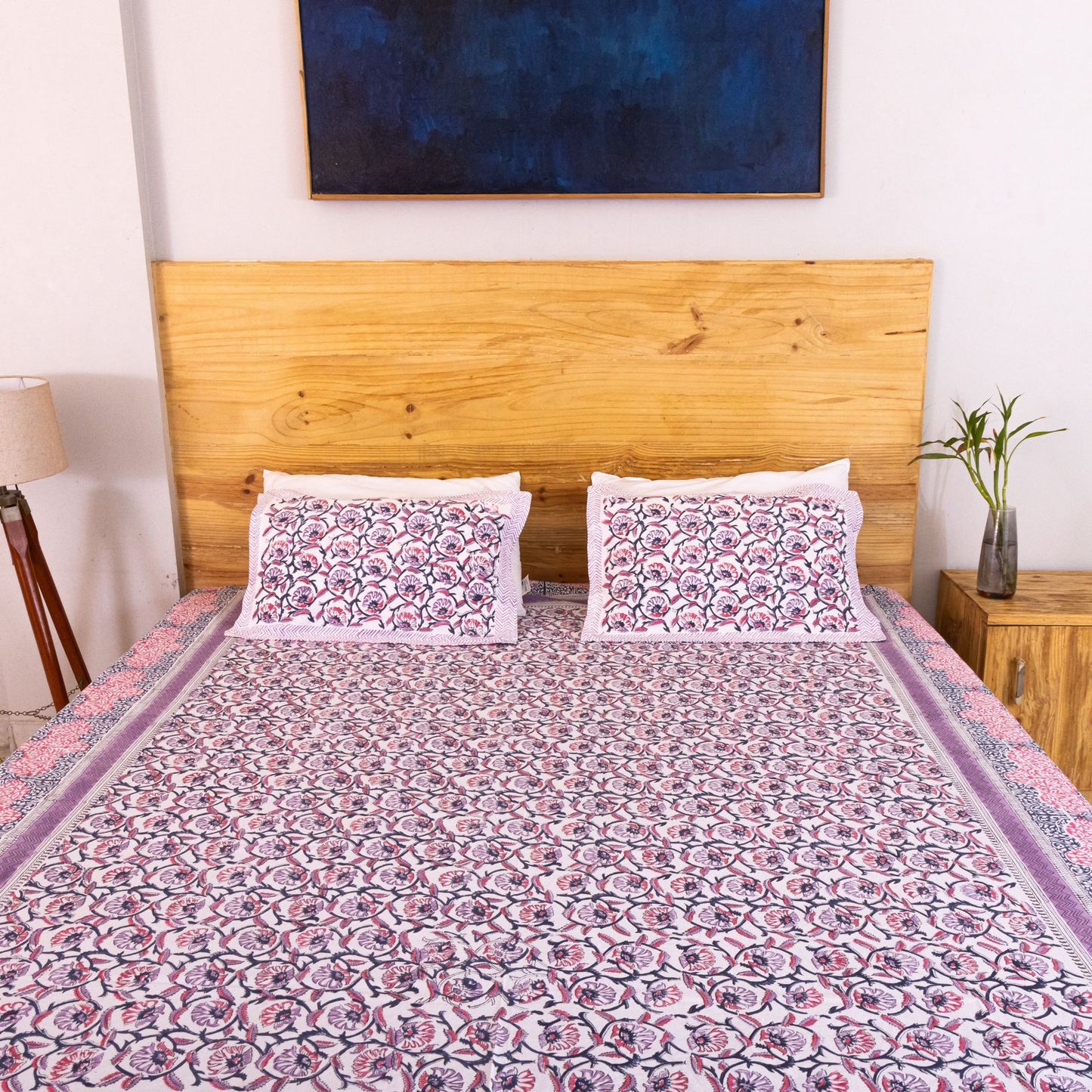 hand block printed bedsheet