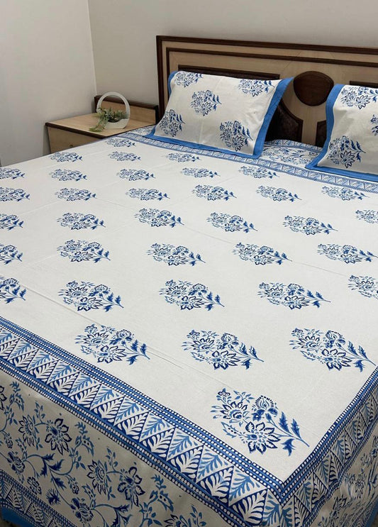 hand block printed bedsheet