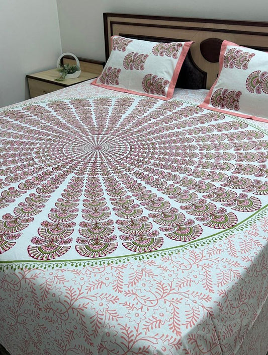 hand block printed bedsheet