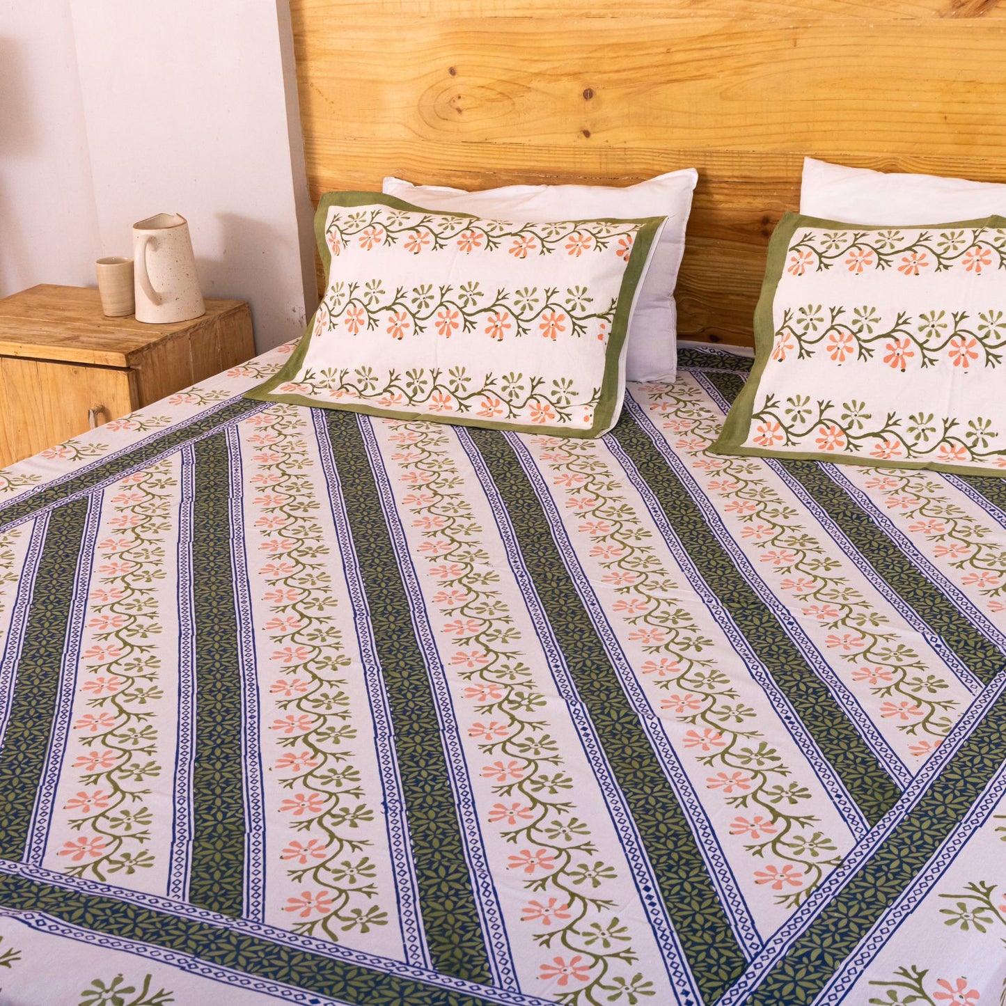 hand block printed bedsheet