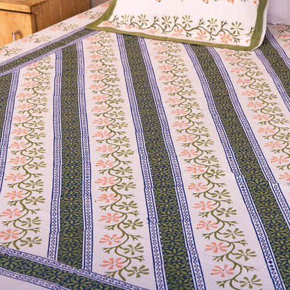 hand block printed bedsheet