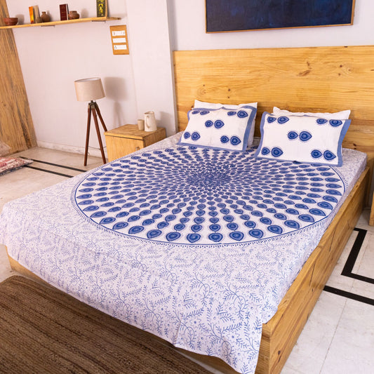 hand block printed bedsheet