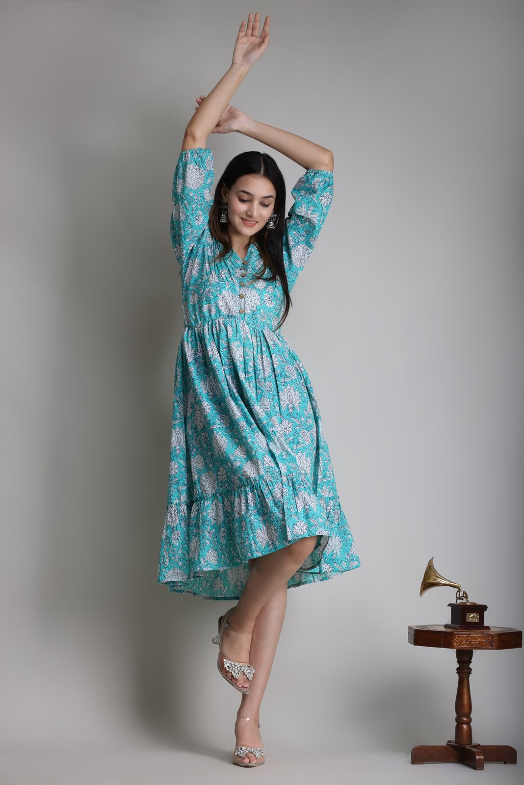 cotton printed top / dress