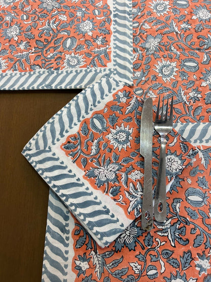 Hand Block Printed Dining Mat Set